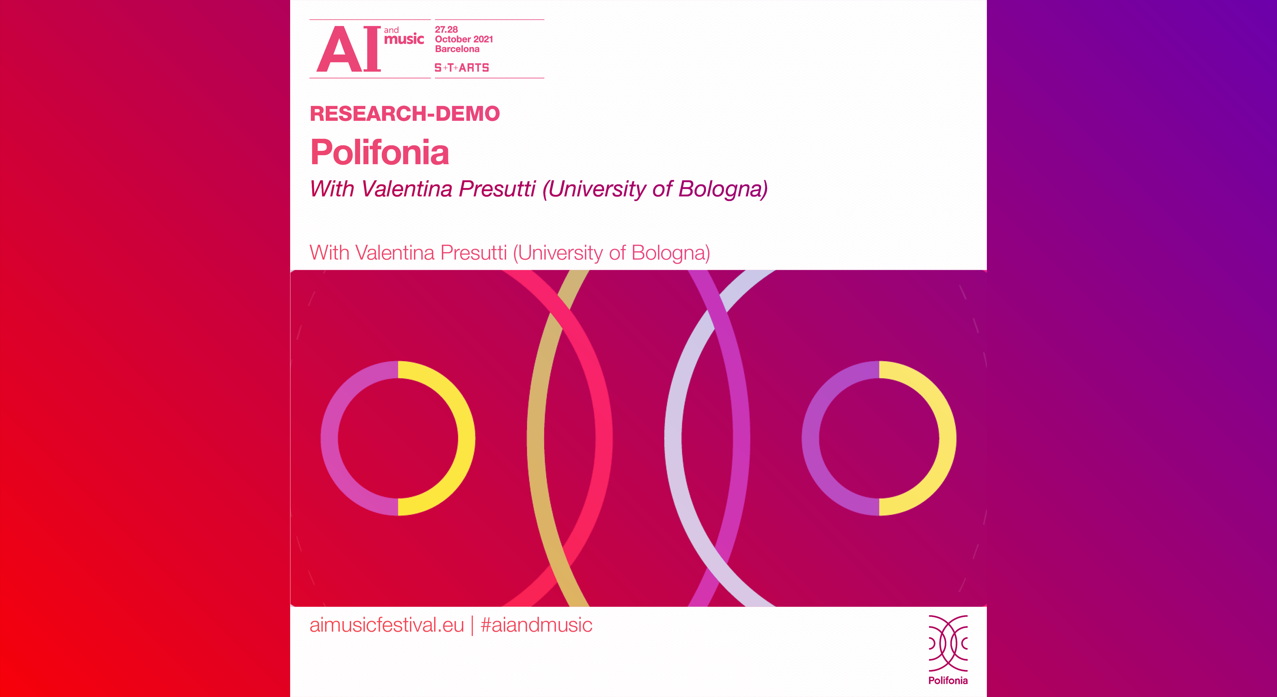 flyer of the Polifonia performance at Sonar